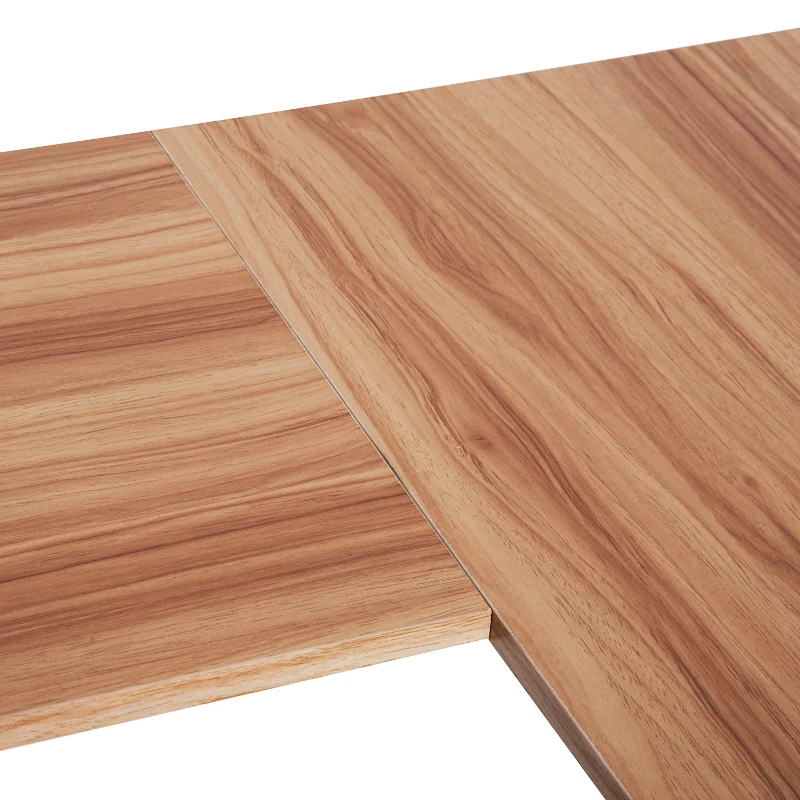 HOMCOM hoekschrijftafel hoek schrijftafel computertafel opbergvak kantoor zwart/walnoot