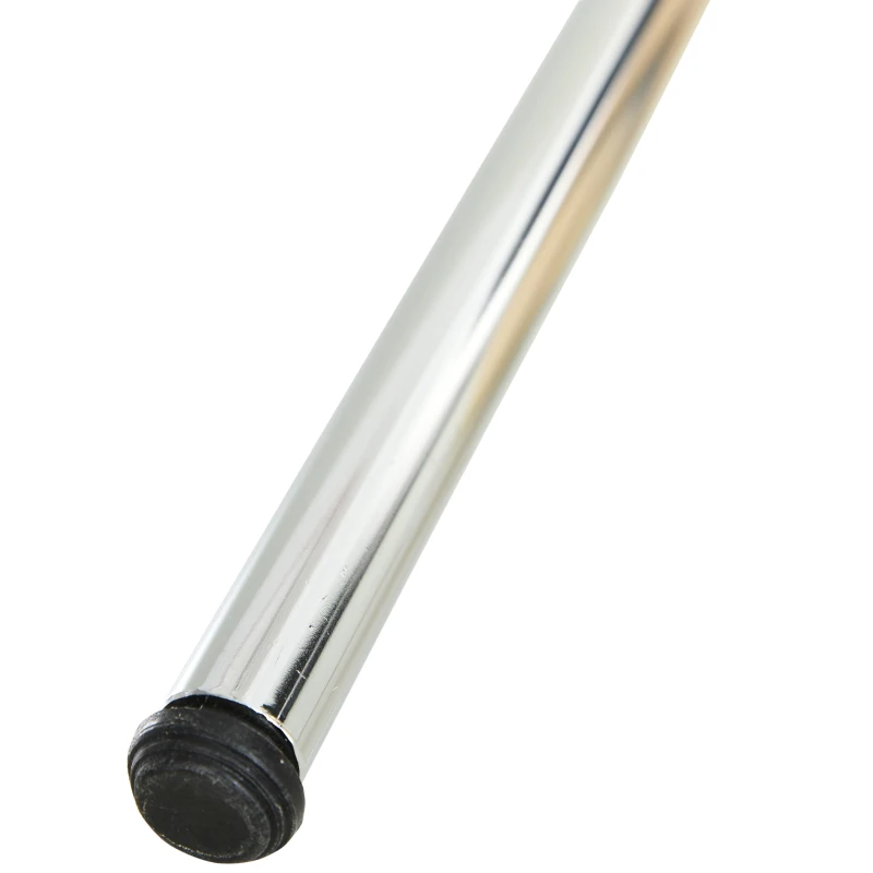 HOMCOM Set van 4 eetkamerstoelen keukenstoel houten stoel met metalen poten massief hout naturel