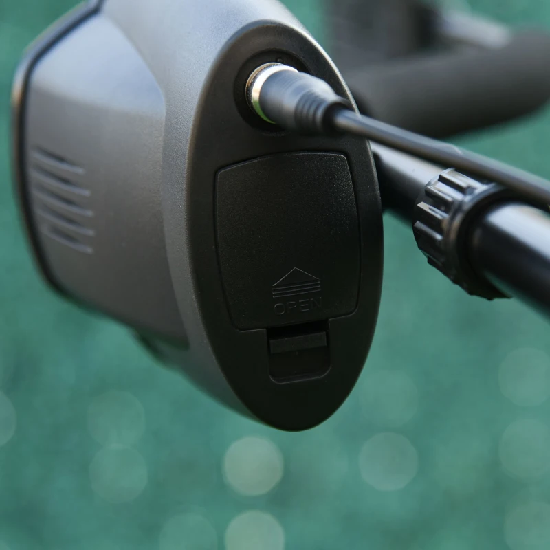 Outsunny Metaaldetector zoekapparaat waterdicht 16,5 cm zoekspoel alu ABS zwart