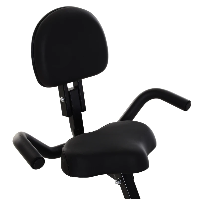 HOMCOM Hometrainer fietstrainer trainingsfiets voor thuis staal wit