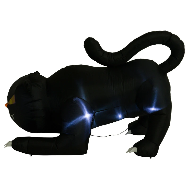 opblaasbare halloween decoratie opblaasfiguur LED-verlichting boom heksen kat pompoen