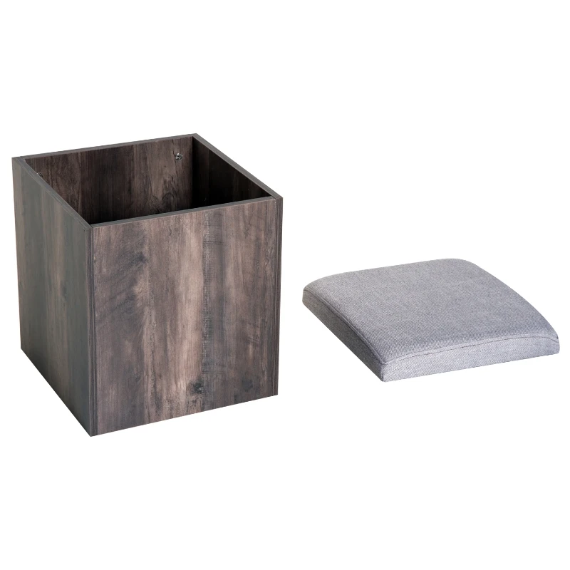 HOMCOM 5-delige eetset eettafel set met 4 krukken zitgroep eetkamer 80x80cm grijs