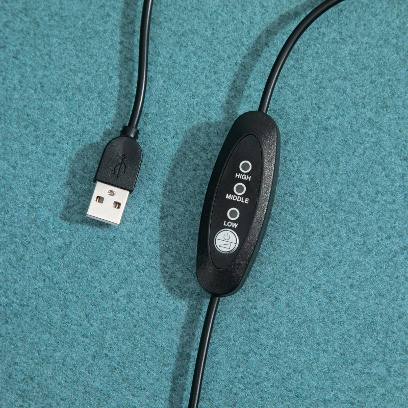 Vinsetto Verstelbare Bureaustoel met Massage en Schommelfunctie Blauw