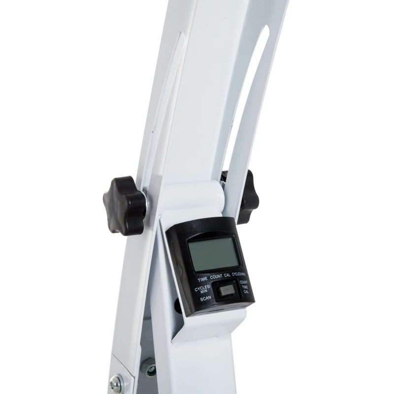 HOMCOM Hometrainer voor senioren bewegingstrainer pedaaltrainer armen en benen staal wit