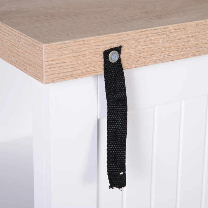 HOMCOM keukenkast, keukenplank, onderkast met schuiflade, anti-kantel, MDF, wit