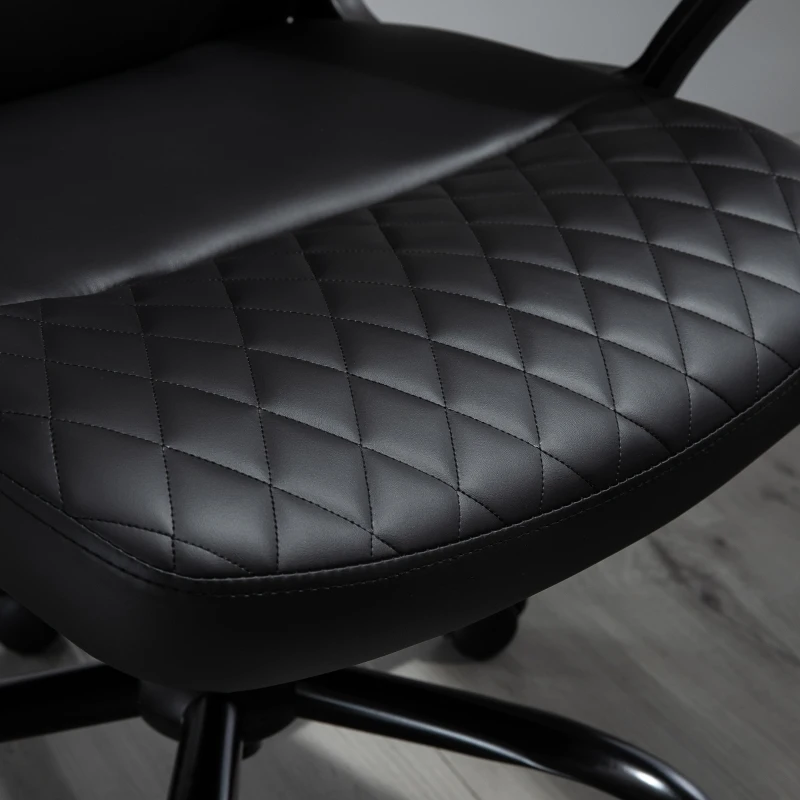 Vinsetto Massagestoel draaistoel gamestoel massage kantoorstoel kunstleer staal zwart