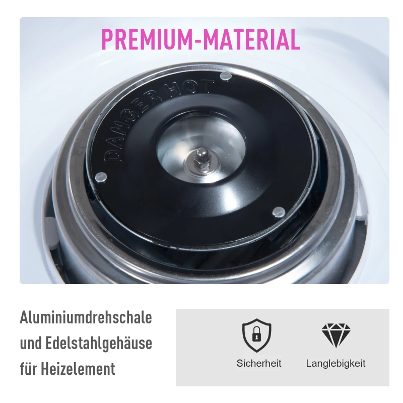 HOMCOM Suikerspinmachine suikerspinapparaat suikerspin machine 450 watt roze/rood