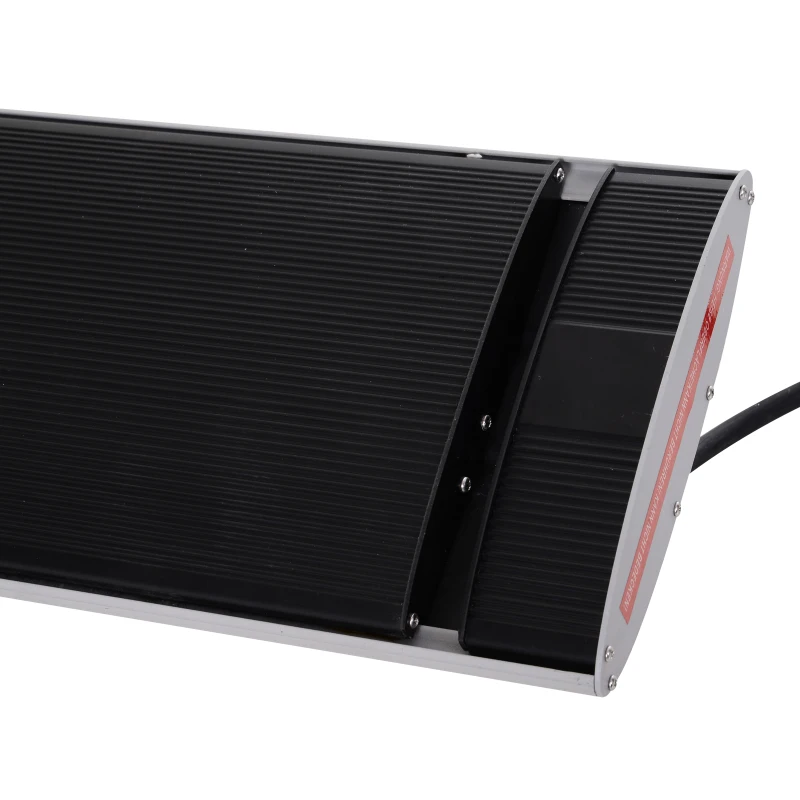 Outsunny Buitenverwarming 2400 W straalkachel kachel wandmontage tuinterras alu