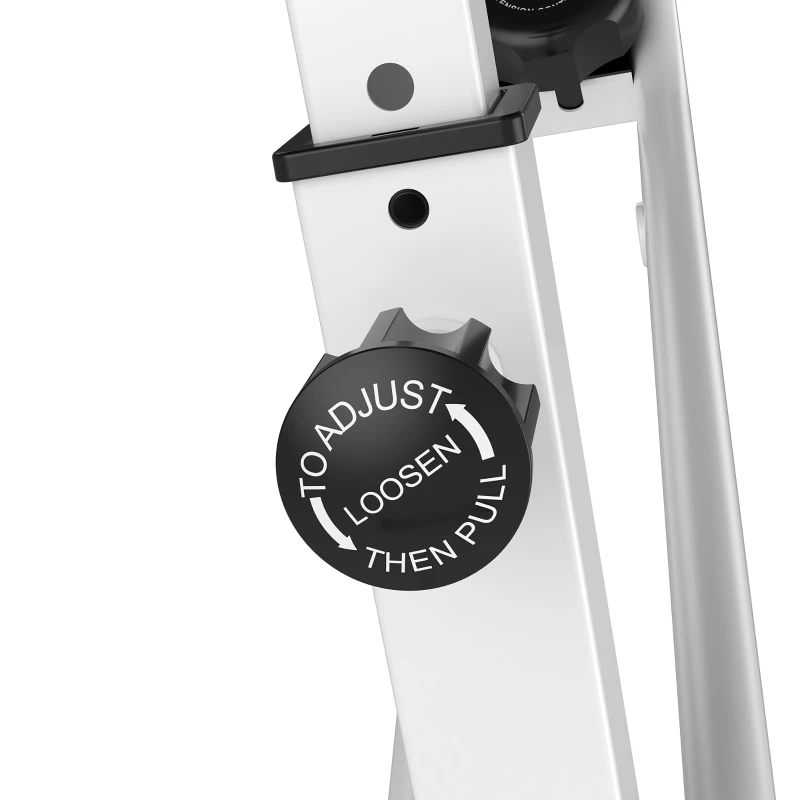 HOMCOM Hometrainer fietstrainer met 8 niveaus van magnetische weerstand staal zwart