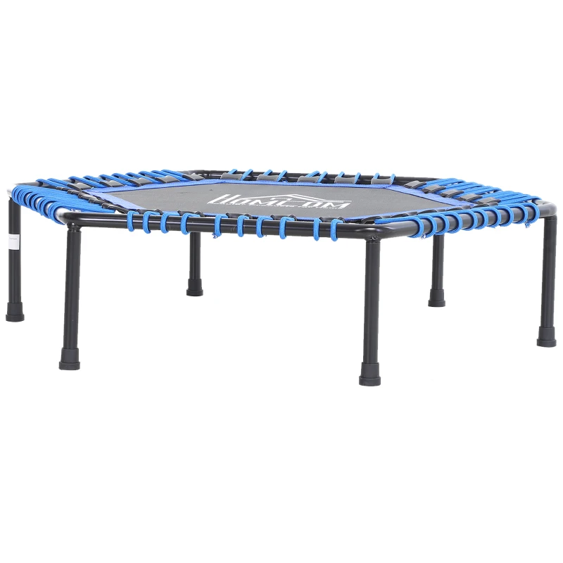 HOMCOM Fitnesstrampoline trampoline voor yoga tuintrampoline blauw 101x101x33cm