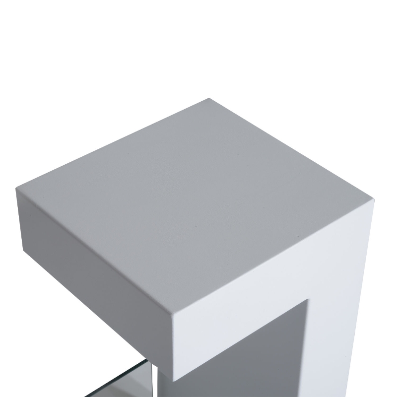 HOMCOM® Bio-ethanol kachel | Staal, roestvrij staal, gehard glas | 78 x 25 x 58 cm | Wit | Aosom.de