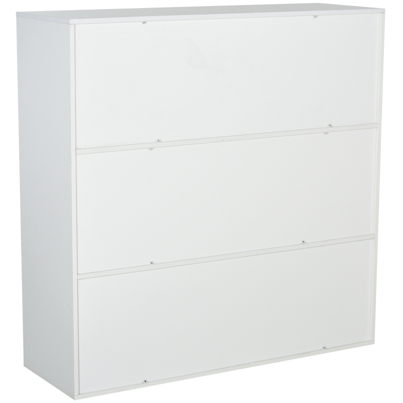 HOMCOM Boekenrek staande kast archiefkast multifunctionele kast wit 120 x 40 x 120 cm