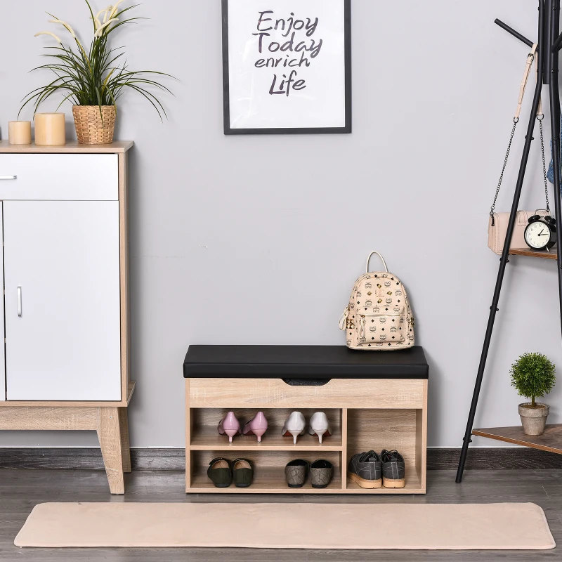 Schoenenbank zitbank zitkist inkomhal gang PU naturel