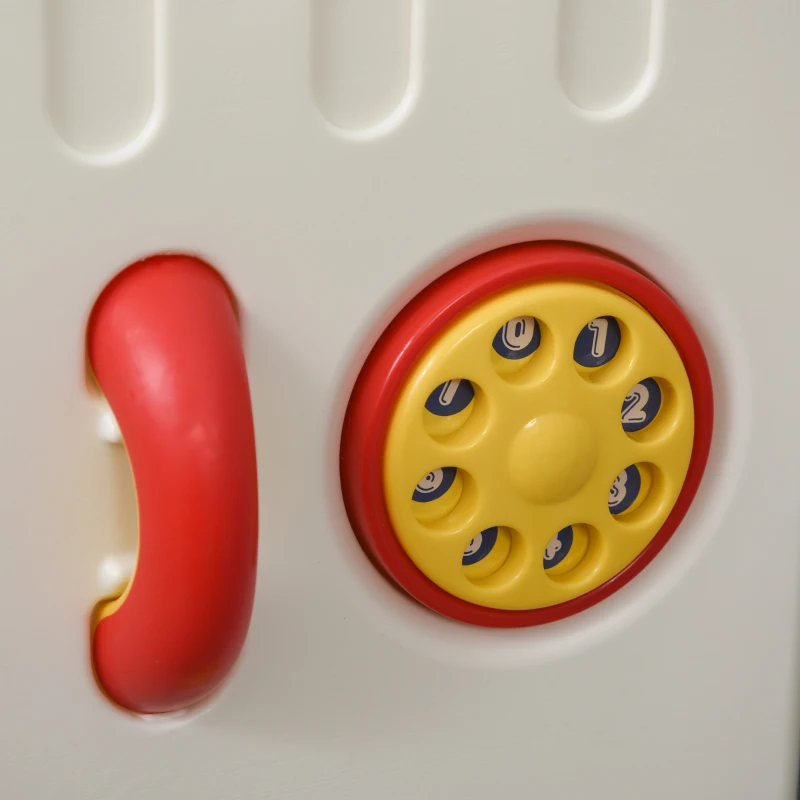 babybox 8 elementen beschermhek met deur en spel PE ABS wit + grijs