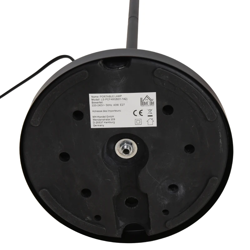 Staande lamp voor woonkamer vloerlamp stalamp metaal zwart 23 x 23 x 147,5 cm