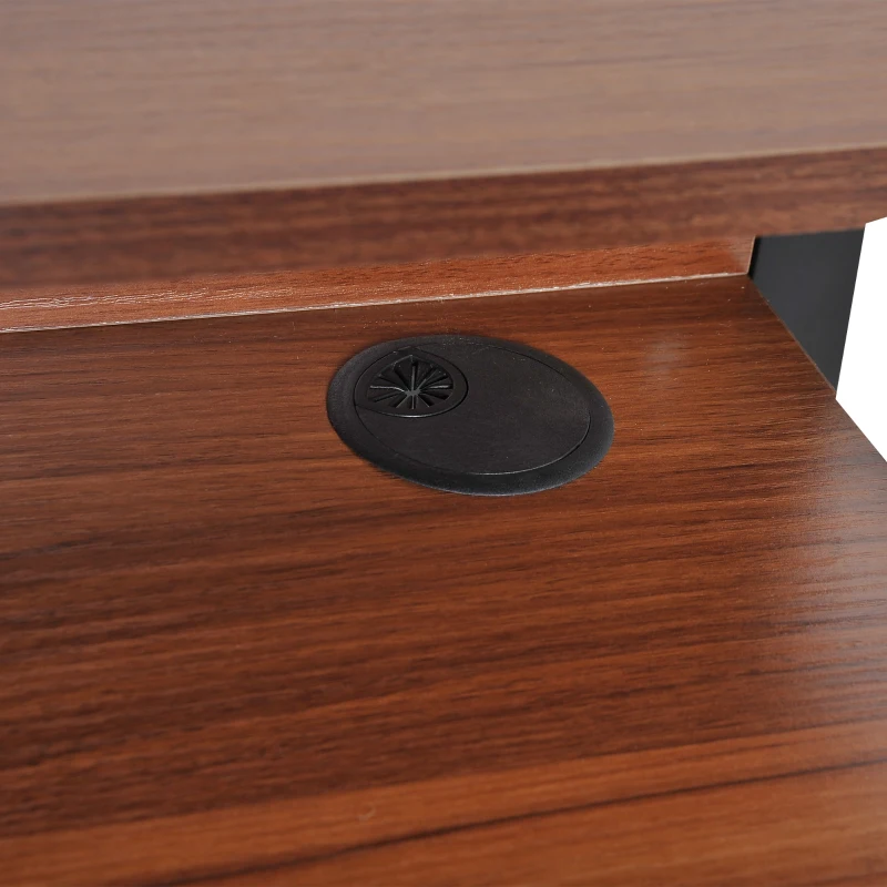 HOMCOM bureau, computertafel, lade, bureau, werktafel met kabeldoorvoer
