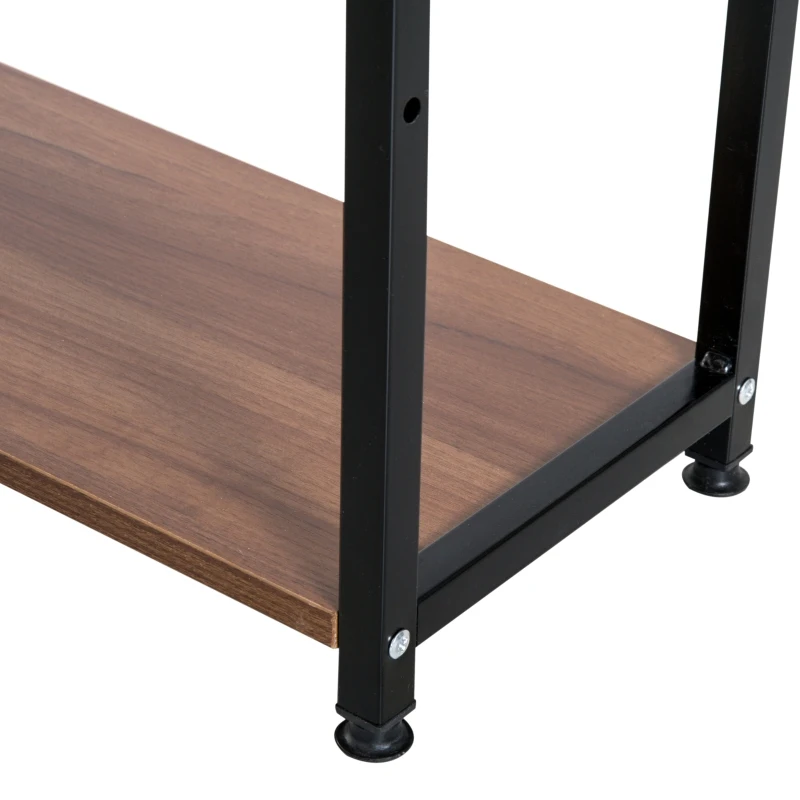 HOMCOM bureau met plank computerbureau werktafel bureau zwart/wit