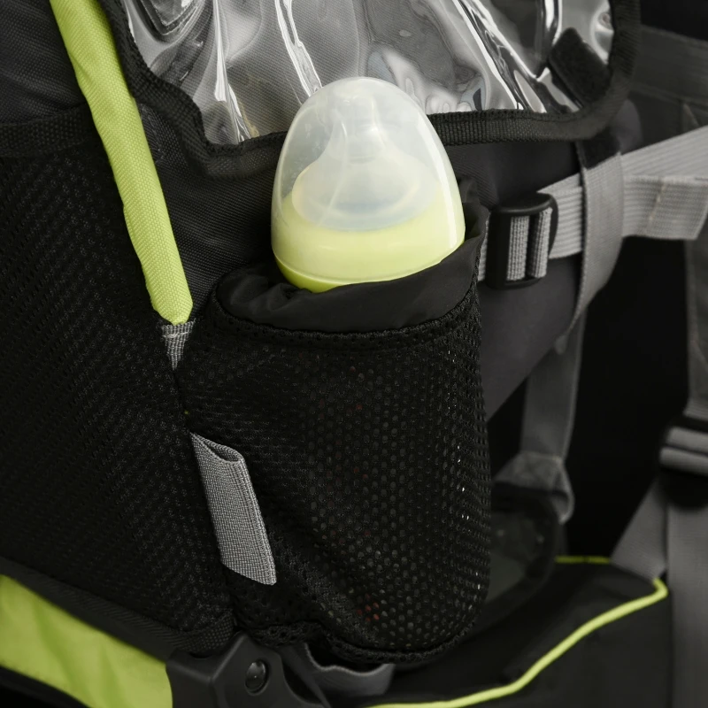 HOMCOM babydrager kinderdrager reis kinderdrager voor 6-36 maanden tot 20 kg aluminium groen