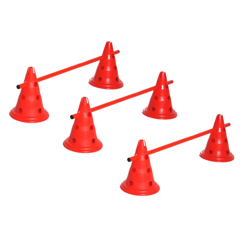 Hondentraining behendigheid 6 kegelhorden 3 hordenstokken steekhordenset