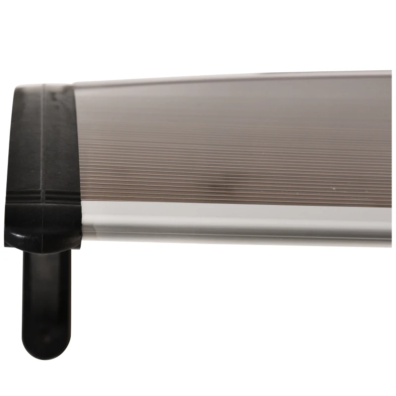 Outsunny® luifel voordeurluifel 120 x 80 cm luifel overkapping polycarbonaat polycarbonaat bruin | Aosom.de