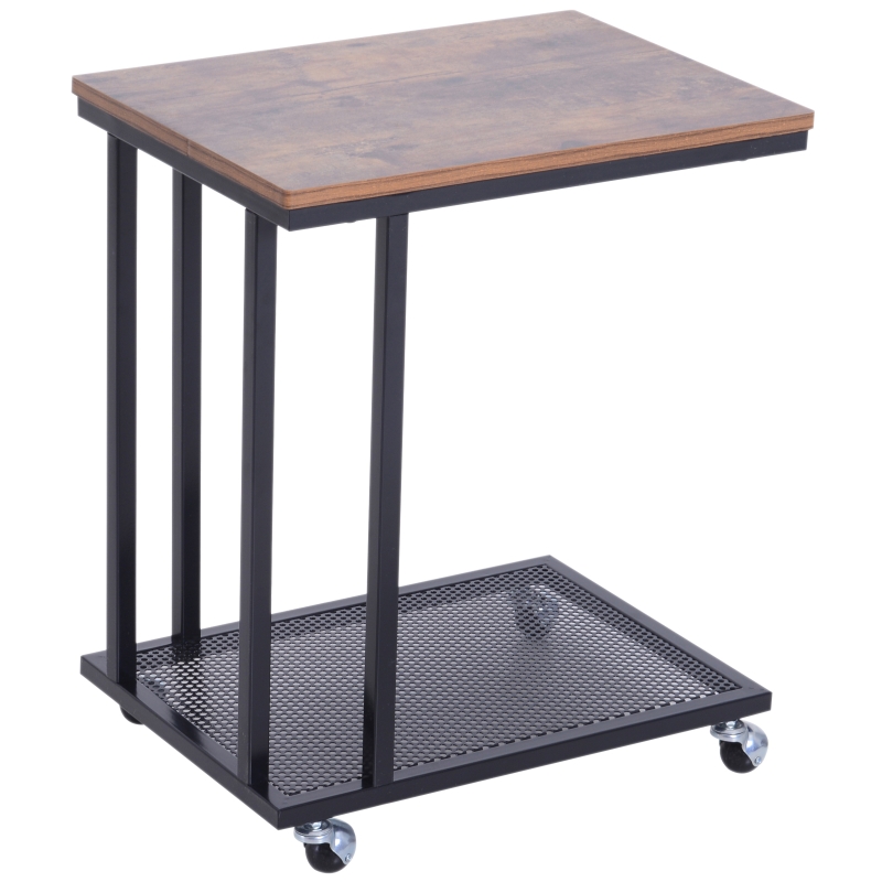 salontafel, trolley, serveerwagen, bijzettafel, nachttafel, op wielen