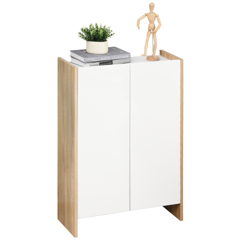 Badkamerkast badkamermeubel multifunctionele opbergkast met 2 deuren wit