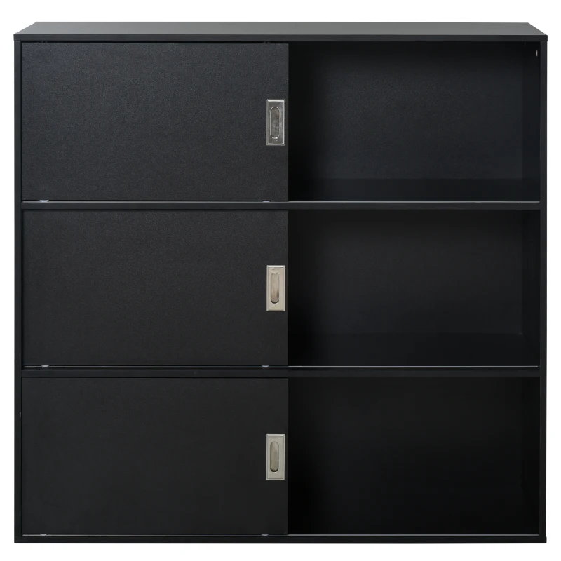 Boekenrek staande kast archiefkast multifunctionele kast 120 x 40 x 120cm zwart