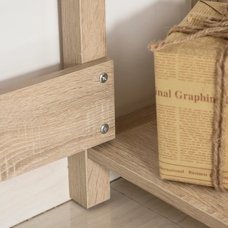 Bureau met 4 niveaus boekenkast computertafel kantoortafel spaanplaat eiken