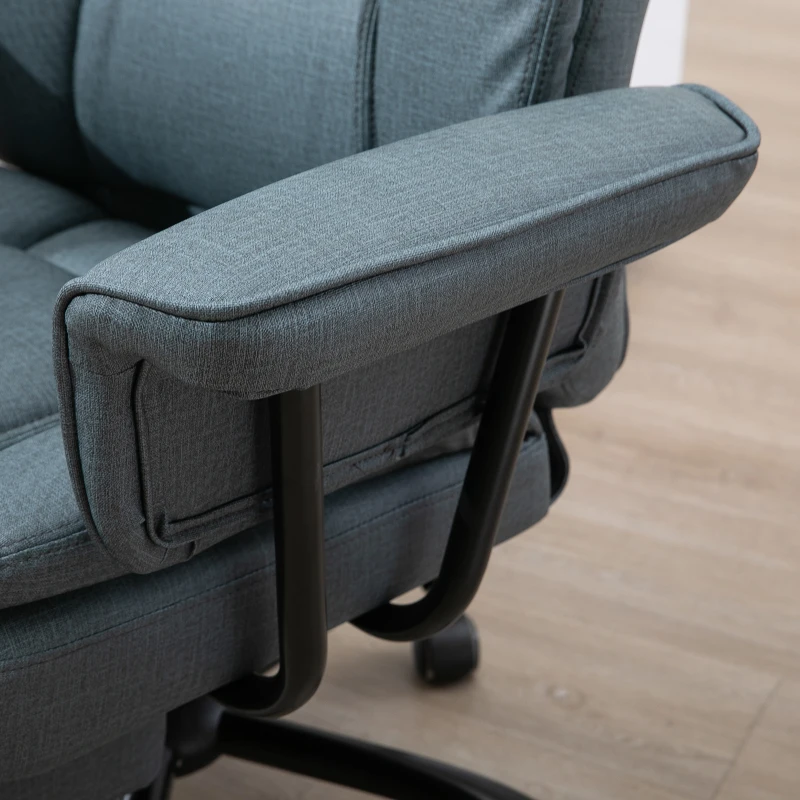 Vinsetto® bureaustoel directiestoel computerstoel in hoogte verstelbaar 360° draaibaar kunstleer grijs 68 x 80 x 120–126 cm(m-7)
