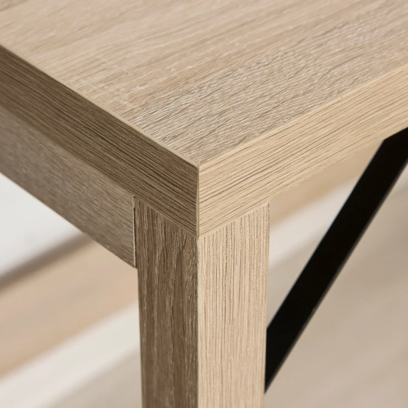 Bureau met 4 niveaus boekenkast computertafel kantoortafel spaanplaat eiken