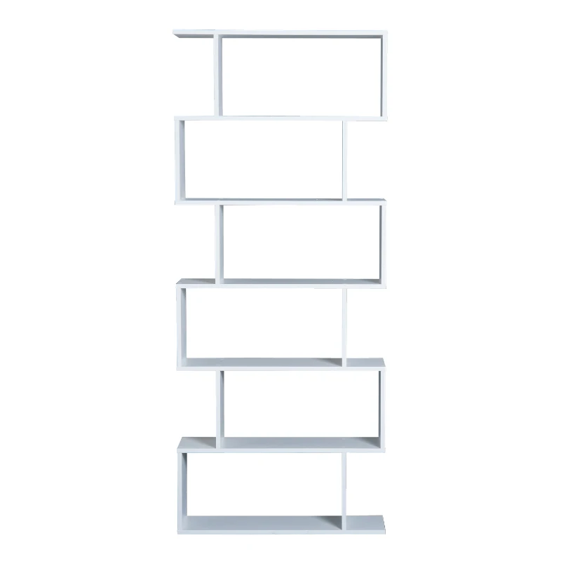 HOMCOM boekenplank wandstelling scheidingswand met 6 vakken vrijstaande stelling archiefplank 3 kleuren
