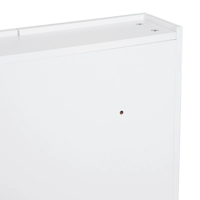 HOMCOM Badkamermeubel spiegelkast badkamerkast wandkast badkamer spiegel schap wit