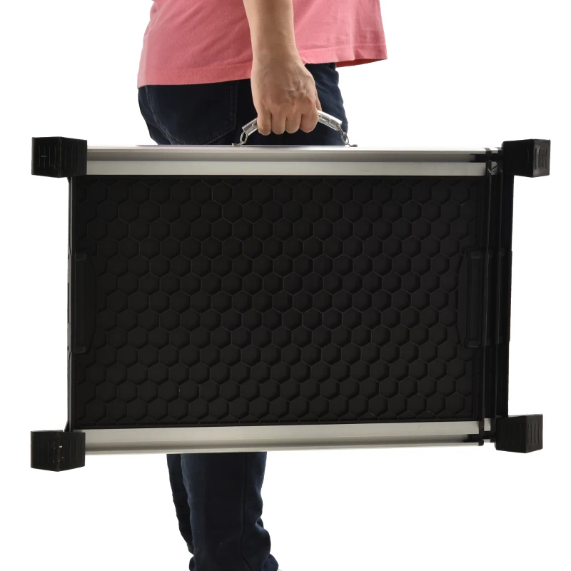 PawHut hondenloopplank huisdierenloopplank inklapbaar hondentrap aluminium + PP, zwart, 159 x 42 x 11,5 cm 159 x 42 x 11,5 cm | Aosom.de