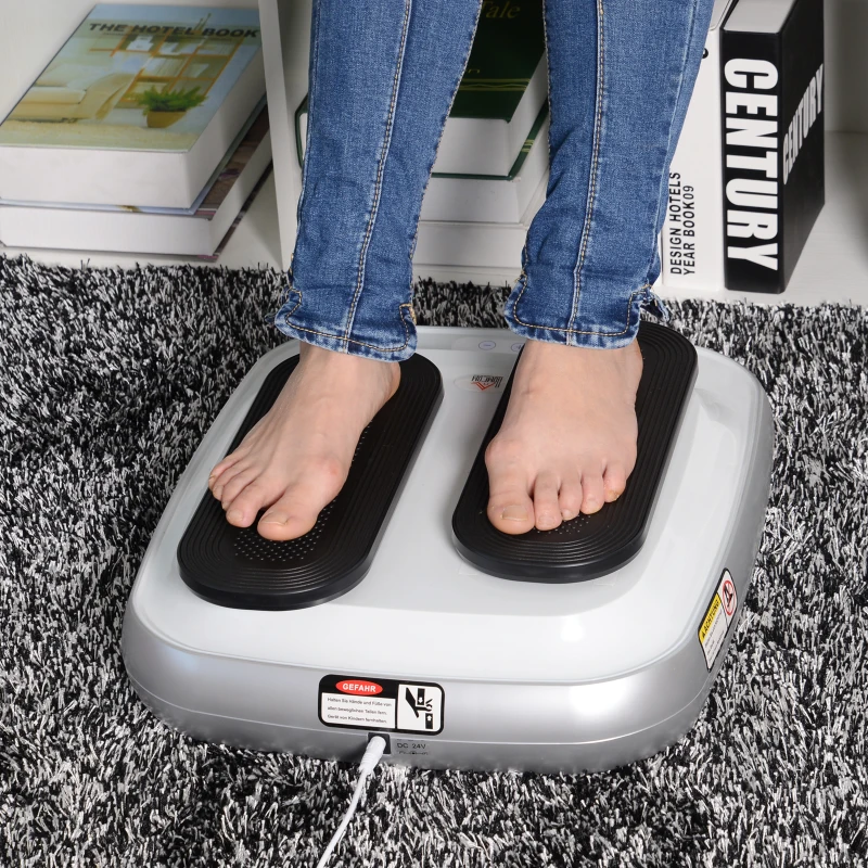 Beentrainer elektrisch passieve gymnastiek fitnessapparaat hometrainer 5 niveaus wit