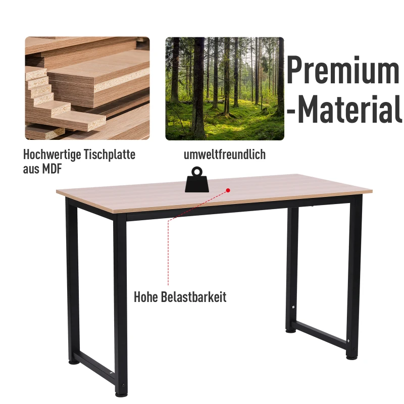 HOMCOM Bureau computertafel bureau zwart/wit