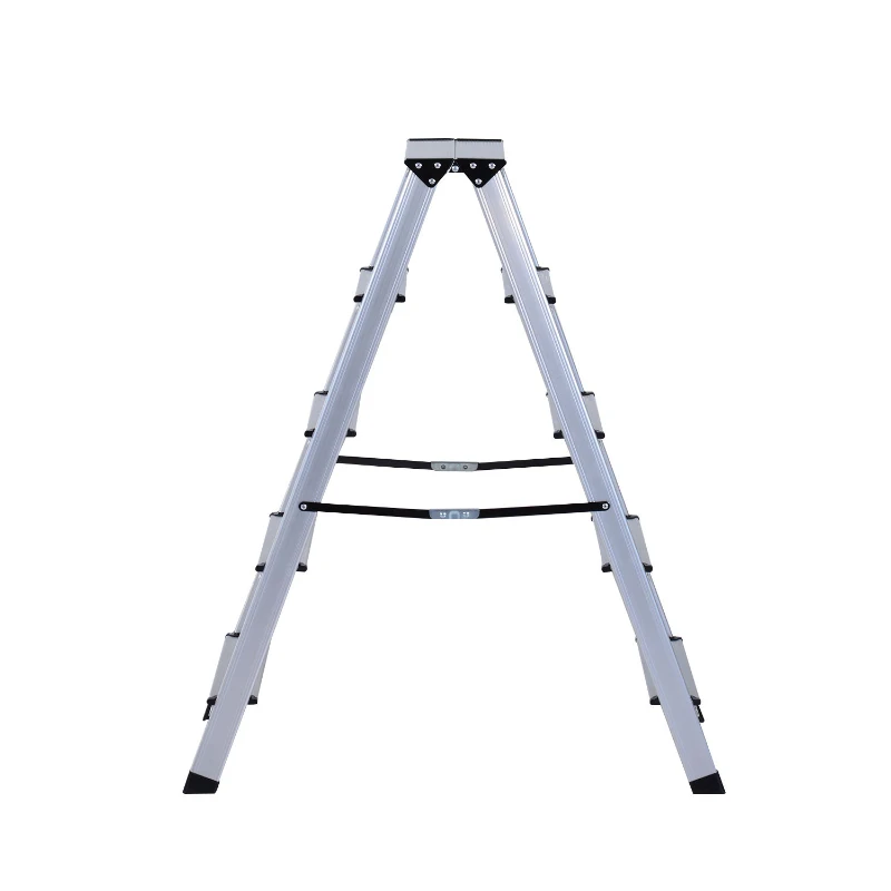HOMCOM® trapladder aluminium ladder vouwtrede 5 treden trapladder dubbele ladder huishoudladder ladder trapladder