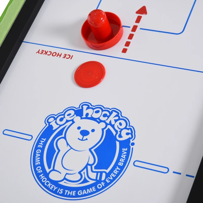 HOMCOM Tafelspel 4-in-1 tafelvoetbaltafel voor voetbal, hockey, tafeltennis, biljart, multigame