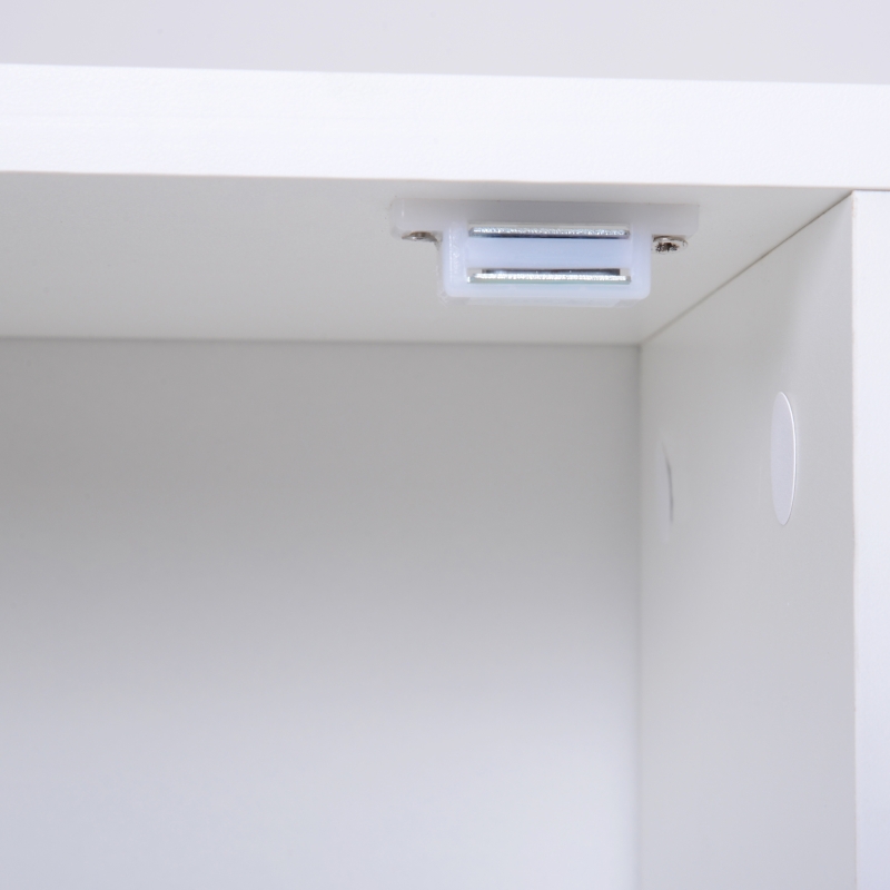 HOMCOM® staande boekenkast met 8 vakken 100 kg draagvermogen grenen hout wit 80 x 23,5 x 123 cm | Aosom.de