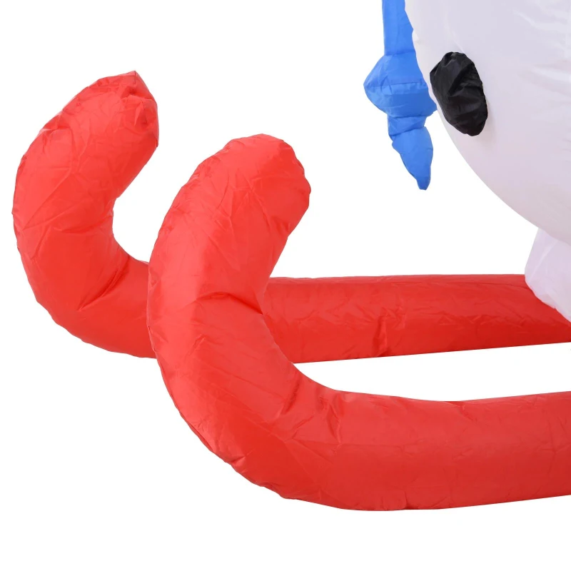 HOMCOM Opblaasbare skisneeuwman met ledverlichting