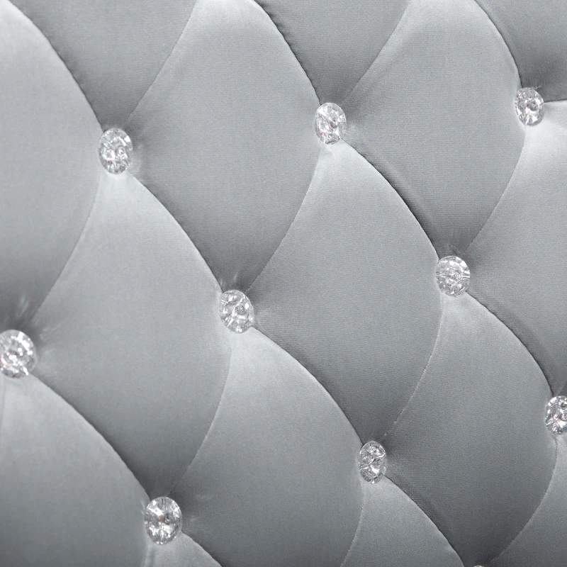 HOMCOM ergonomische bureaustoel, directiestoel, gestoffeerde rugleuning, grijs, 59,5 x 60,5 95-105 cm bureaustoel directiestoel rugleuning grijs