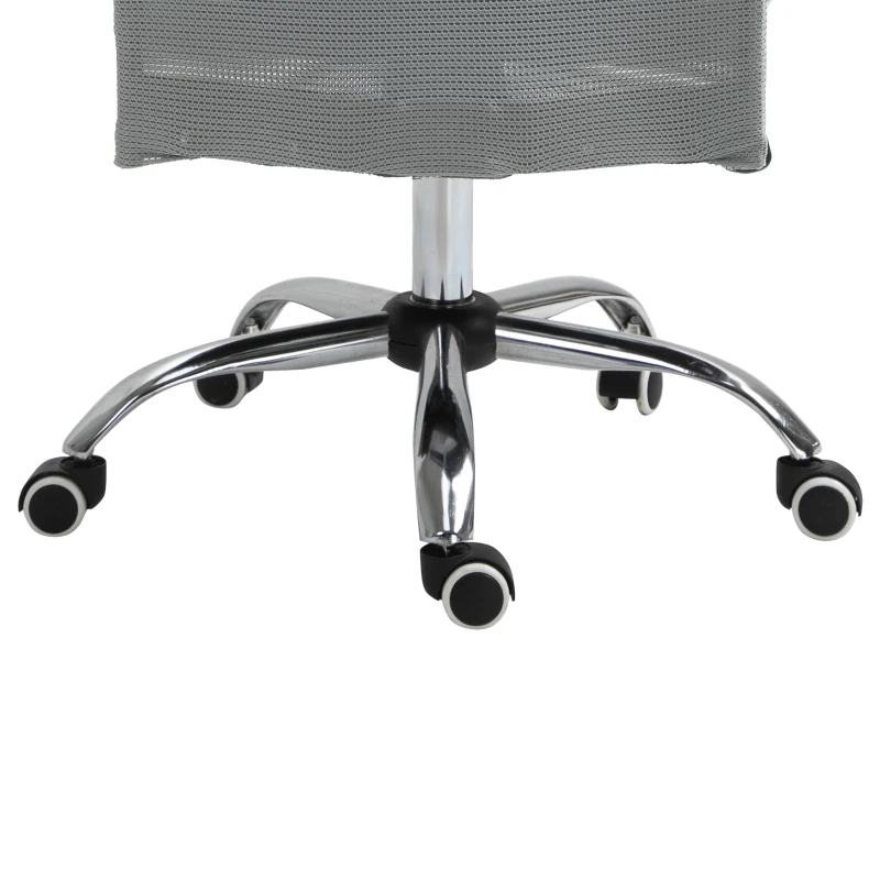 Vinsetto Bureaustoel gamingstoel ergonomische draaistoel kantoorstoel linnen grijs