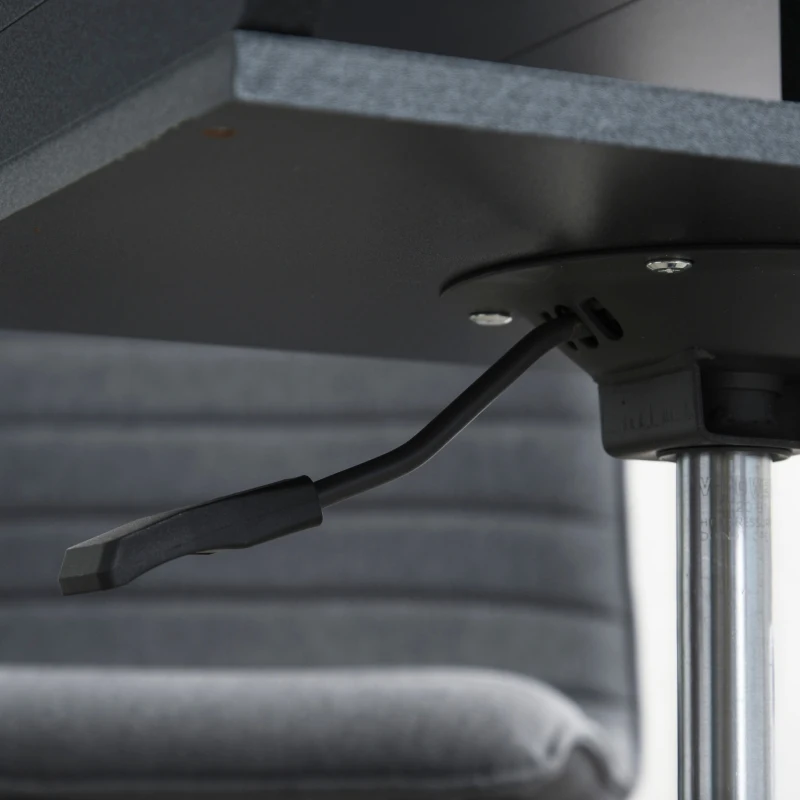 HOMCOM Laptoptafel laptopstandaard met wielen in hoogte verstelbaar inklapbaar staal zwart