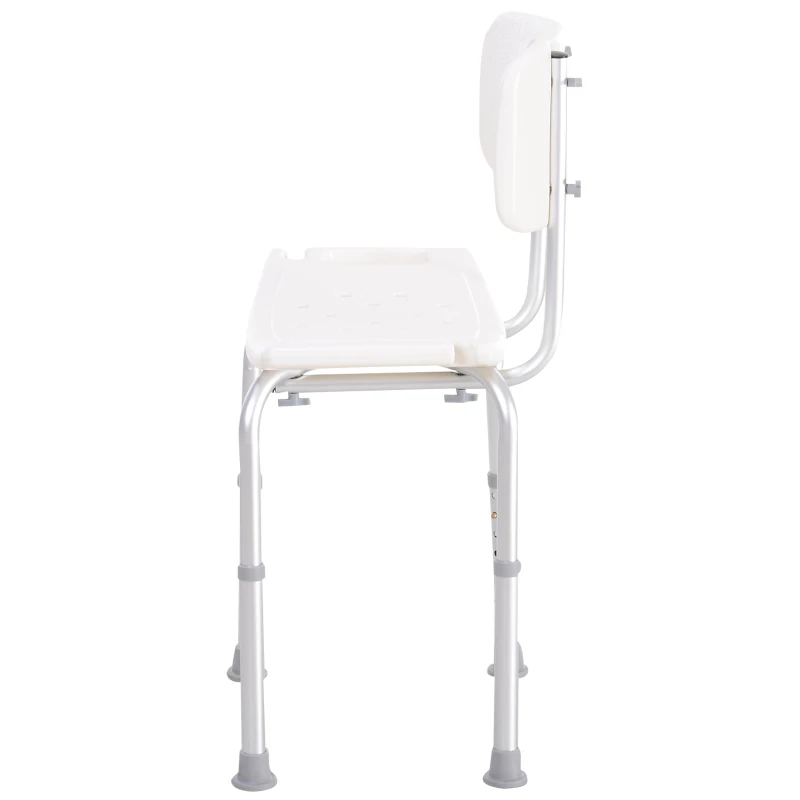 HOMCOM douchekruk met rugleuning douchestoel badkruk badstoel 2 modellen