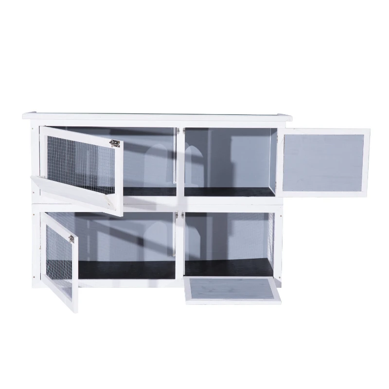 Konijnenhok konijnenkooi hok voor kleine huisdieren 2 niveaus