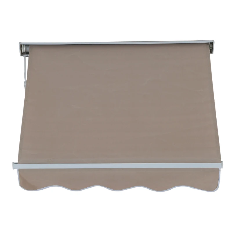 Outsunny Luifel bescherming tegen de zon knikarmtrekker aluminium 122 x 70 cm 2 kleuren