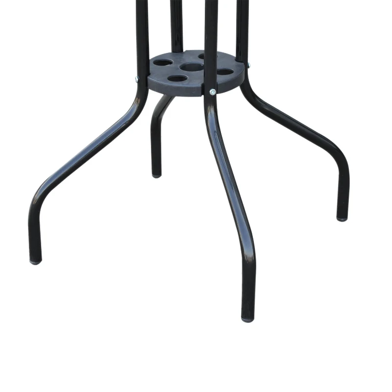 Balkontafel tuintafel glazen tafel bistrotafel metaal veiligheidsglas ∅60x70 cm