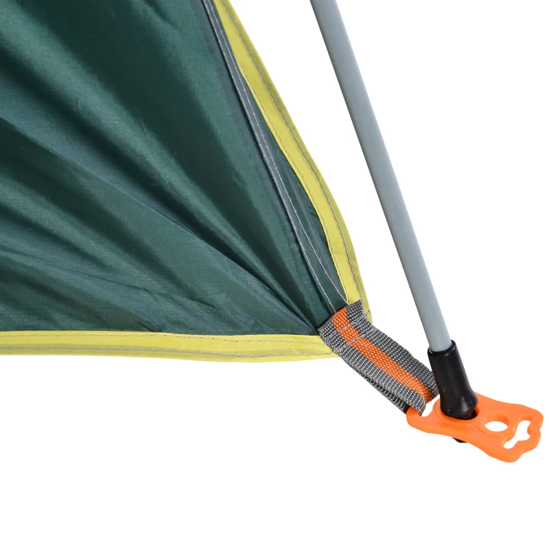 tent voor 3-4 personen, kampeertent met haringen, koepeltent, polyester, groen