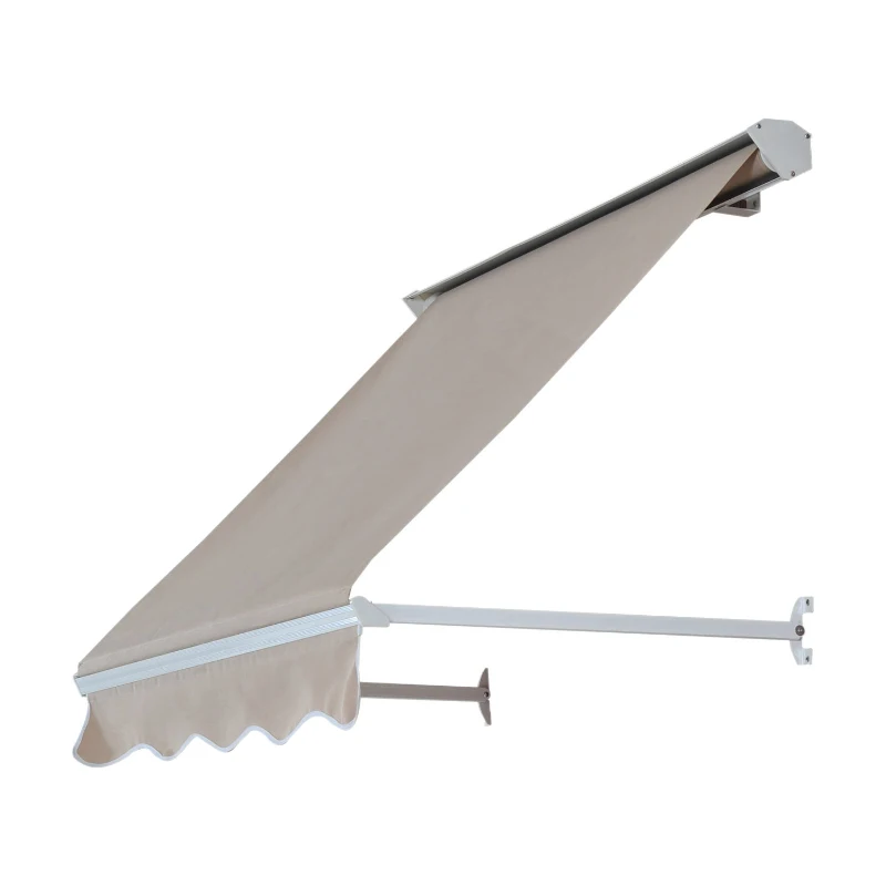 Outsunny Luifel bescherming tegen de zon knikarmtrekker aluminium 122 x 70 cm 2 kleuren