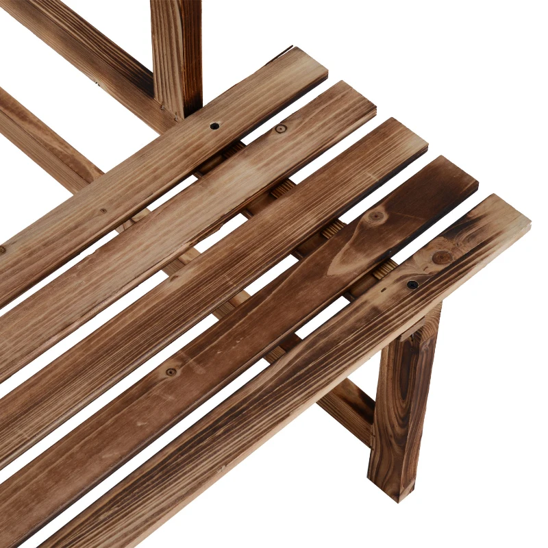 Plantenetagere bloementrap plantenrek bloemenbank standaard 3 trappen vurenhout