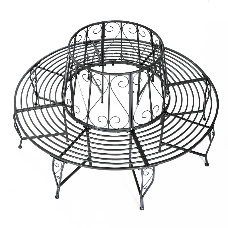 360° boombank ronde bank tuinbank bankje parkbank bankje tuin metaal